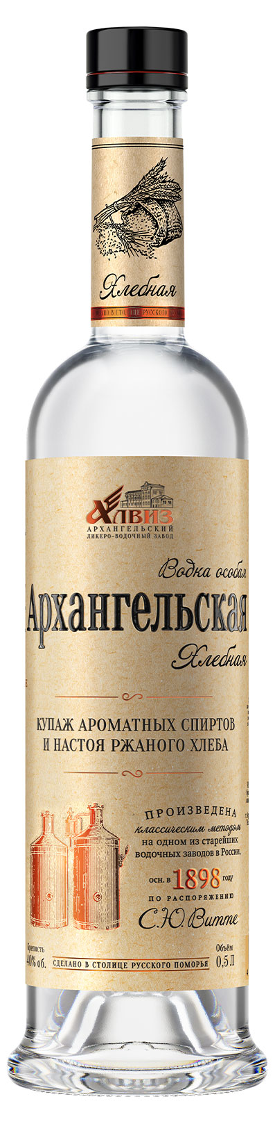 

Водка Архангельская Хлебная Россия, 0,5 л