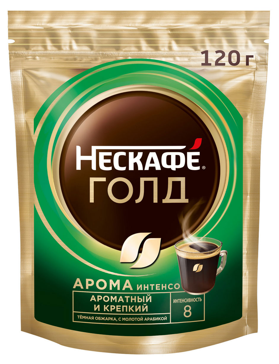 

Кофе растворимый Нескаф Голд Арома Интенсо сублимированный с добавлением натурального жареного молотого кофе, 120 г