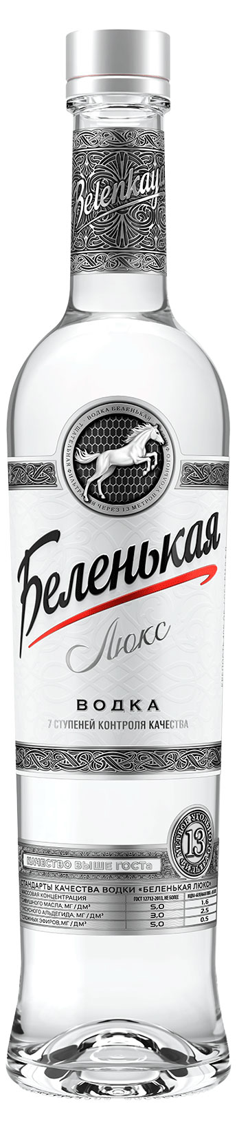 Изображение товара Водка Беленькая Люкс 0.5 л Россия высокая системная очистка и натуральные ингредиенты