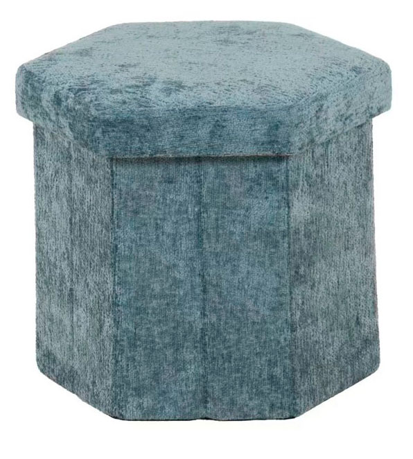 Изображение товара Стильный пуф с ящиком для хранения серый 35x31x35 см