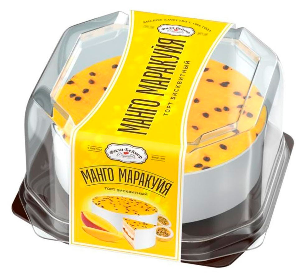 

Торт бисквитный Фили-Бейкер Манго-Маракуйя охлажденный, 530 г