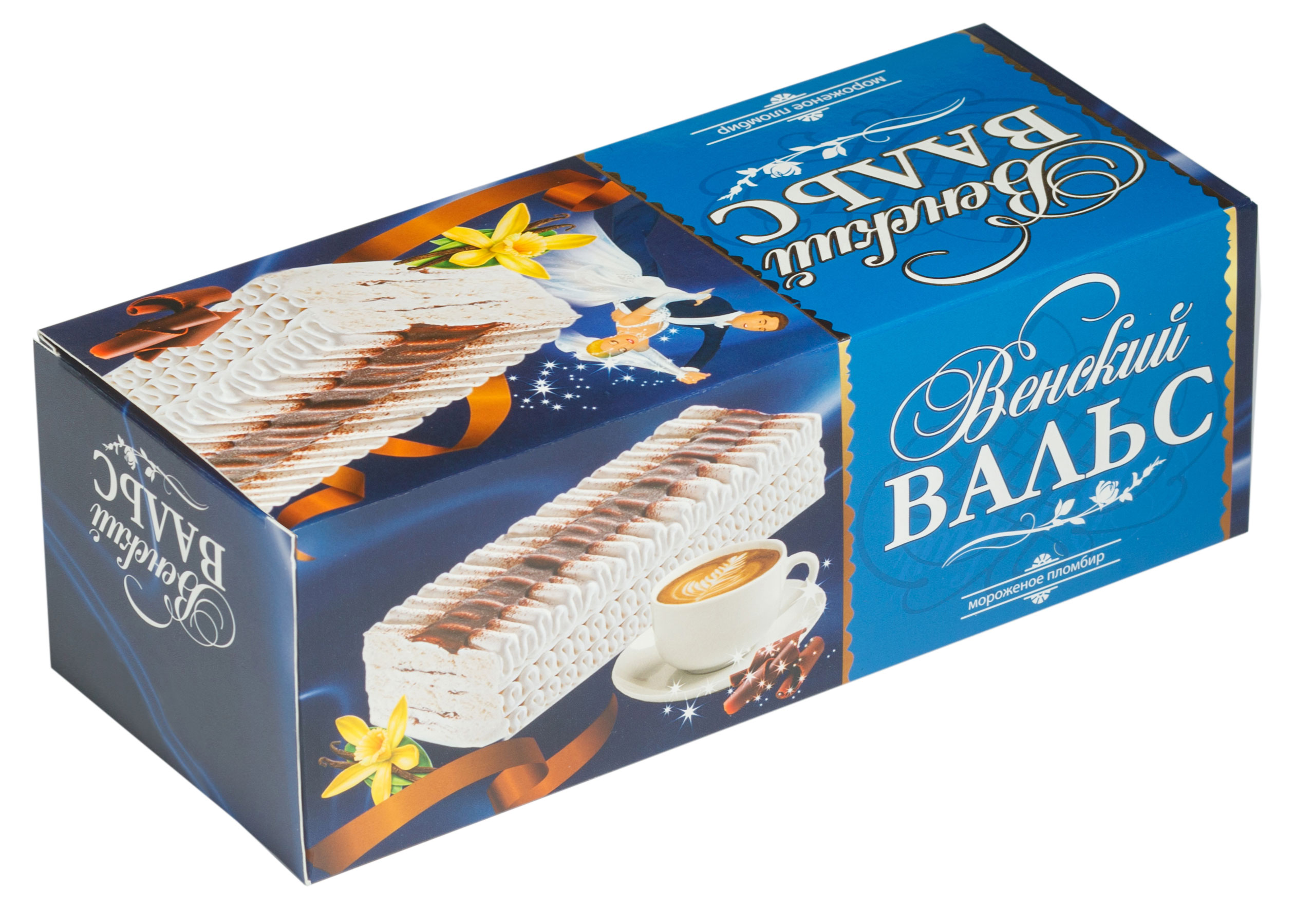 Изображение товара Торт-мороженое рулет молочный Венский Вальс 400 г натуральный пломбир