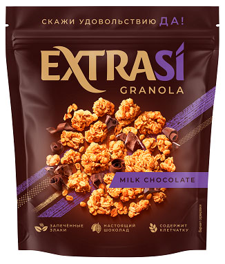 

Гранола ExtraSi с молочным шоколадом, 300 г