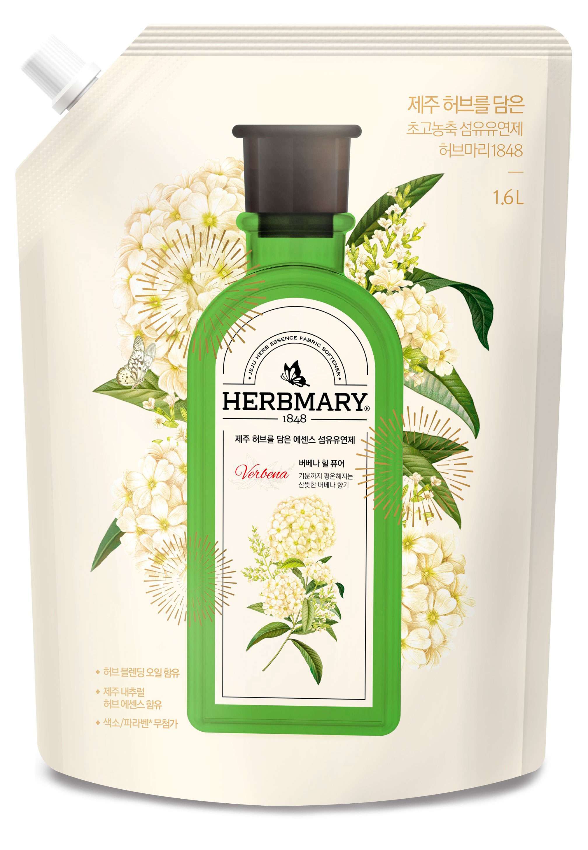 Изображение товара Кондиционер для белья Kerasys Herbmary Вербена 1.6 л корея гипоаллергенный ароматерапия
