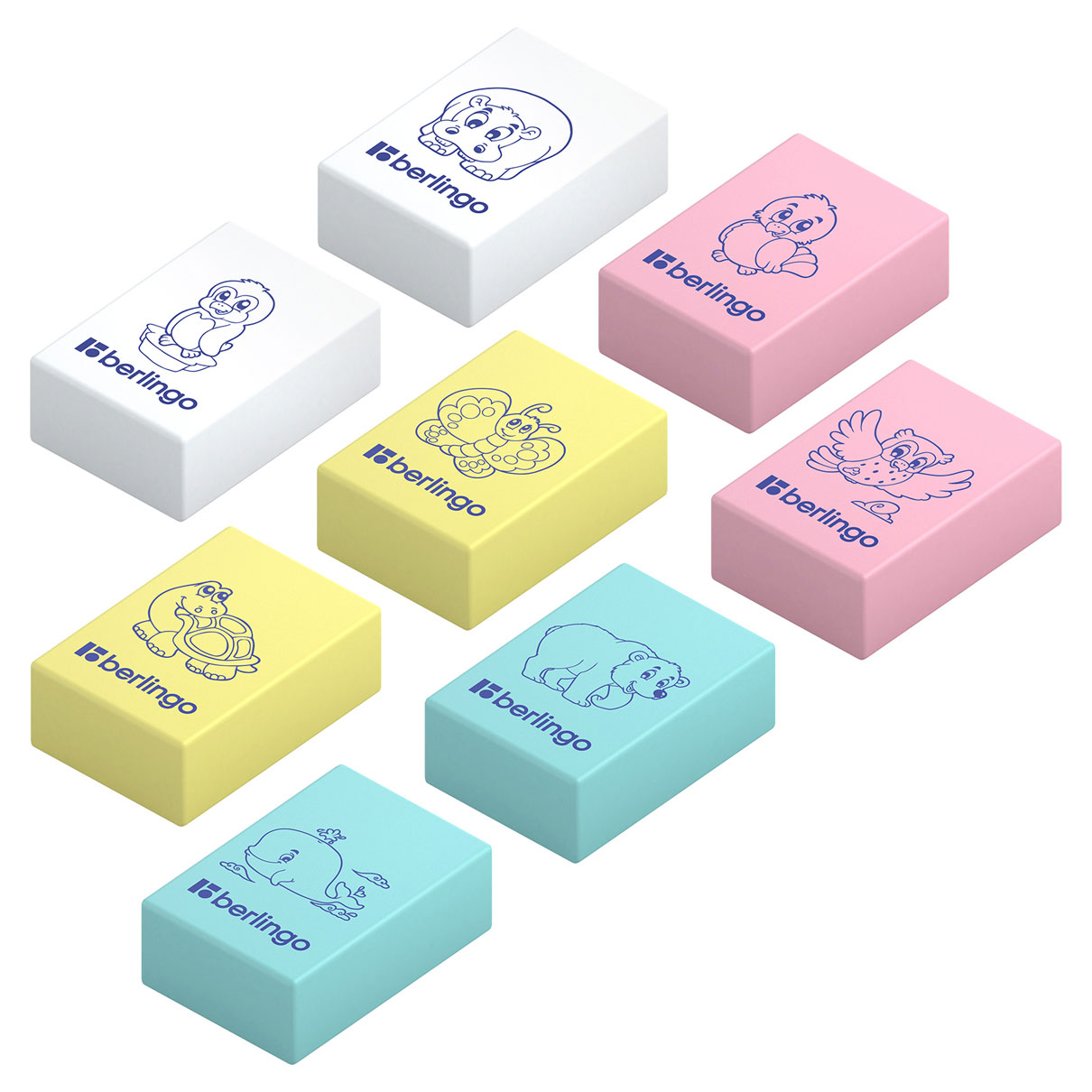 Изображение товара Ластик Berlingo Animals прямоугольный, 1 шт в ассортименте