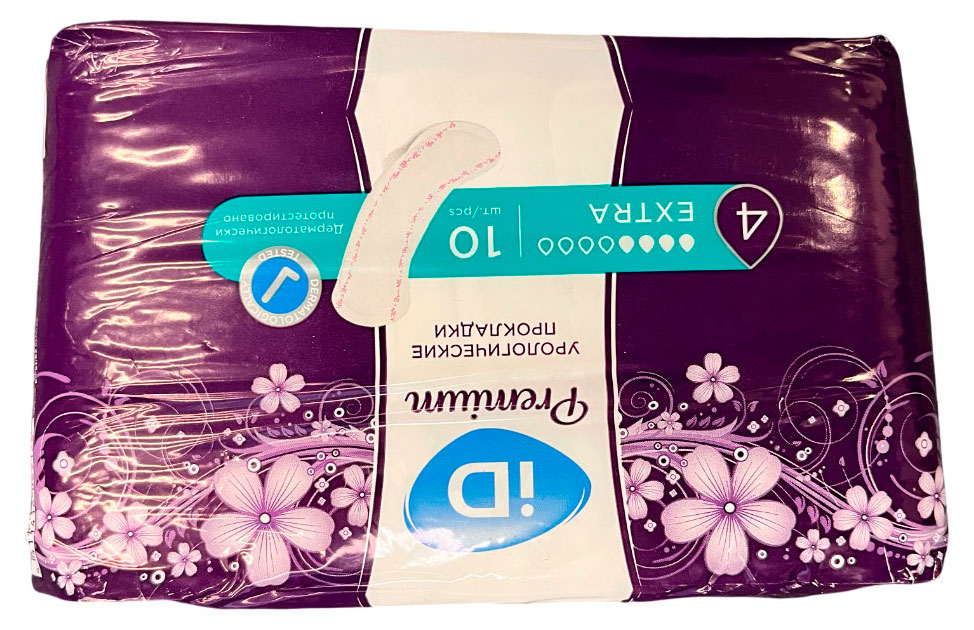 

Прокладки урологические iD Premium Extra Для средней степени недержания, 10 шт