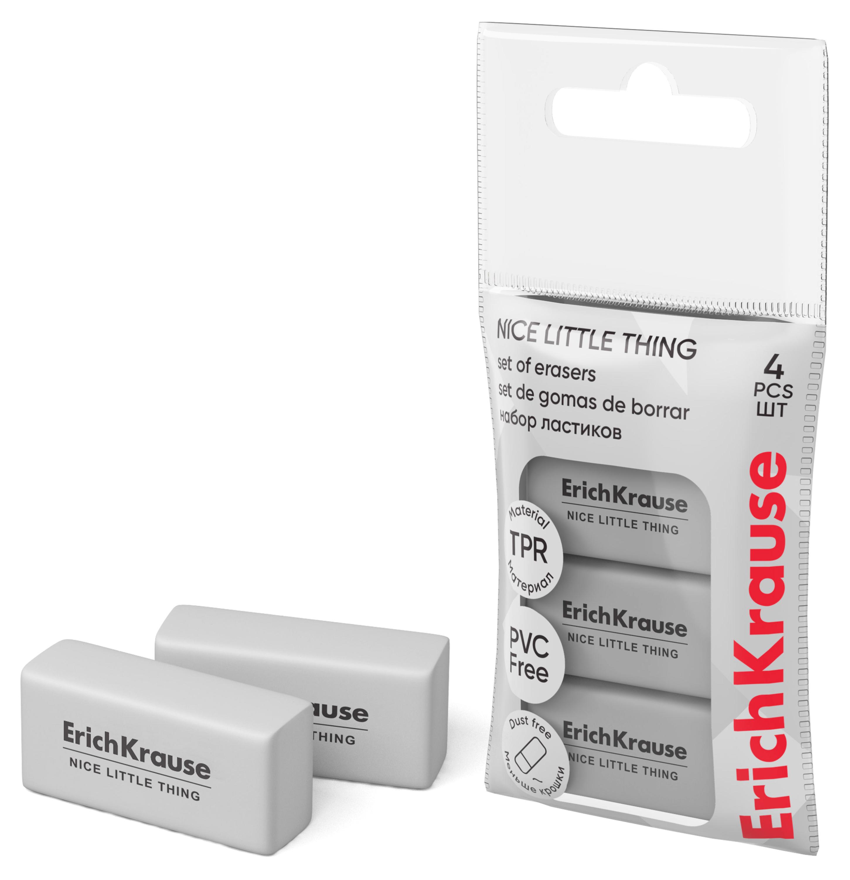 

Набор ластиков ErichKrause Nice Little Thing, 4 шт
