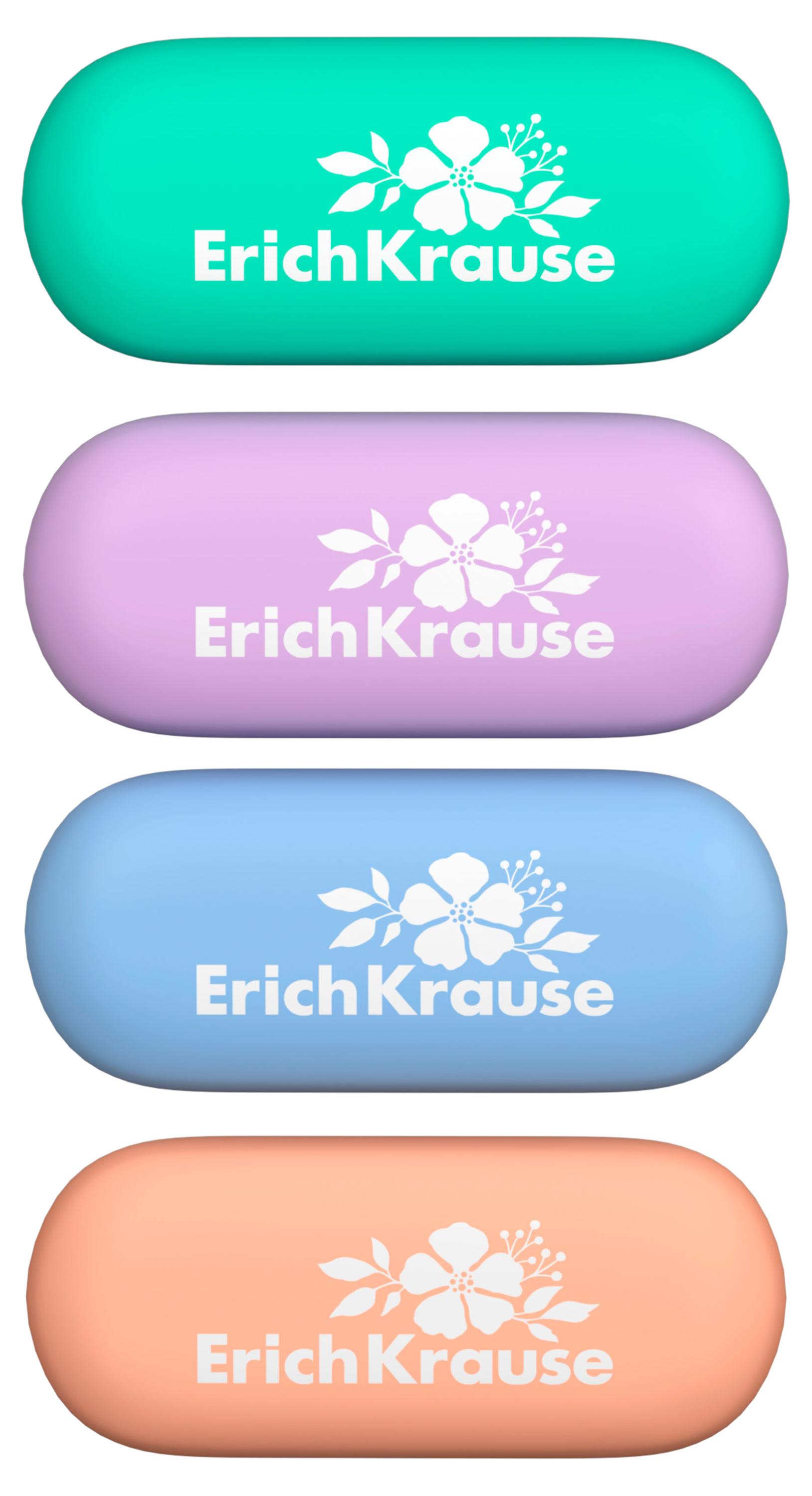 Изображение товара Ластик ErichKrause Pastel Bloom овальной формы гипоаллергенный Dust free