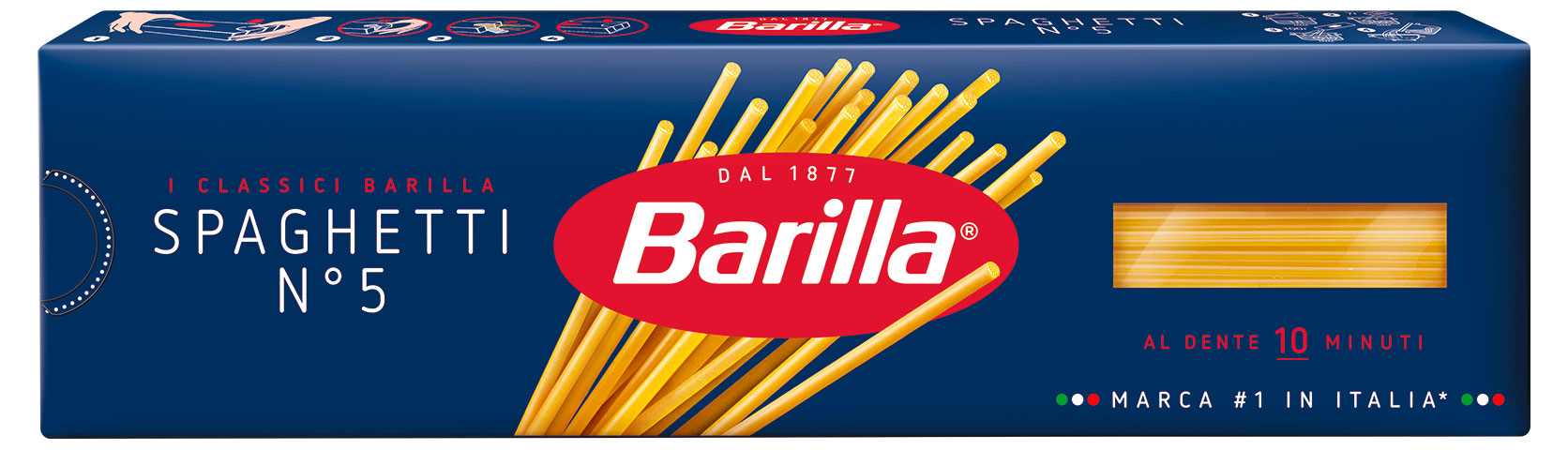 

Макаронные изделия Barilla Спагетти 5 из твердых сортов пшеницы, 450 г