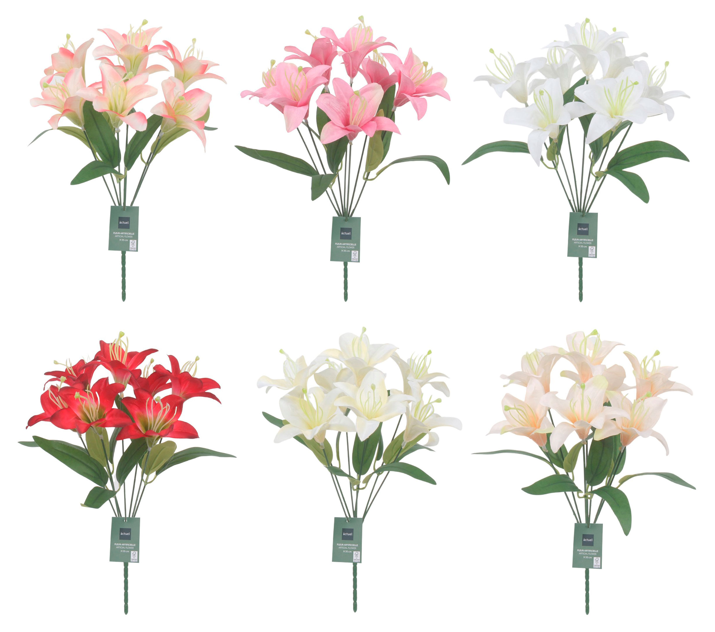 Изображение товара Цветок искусственный Actuel Лилия кустовая, 35 см в ассортименте