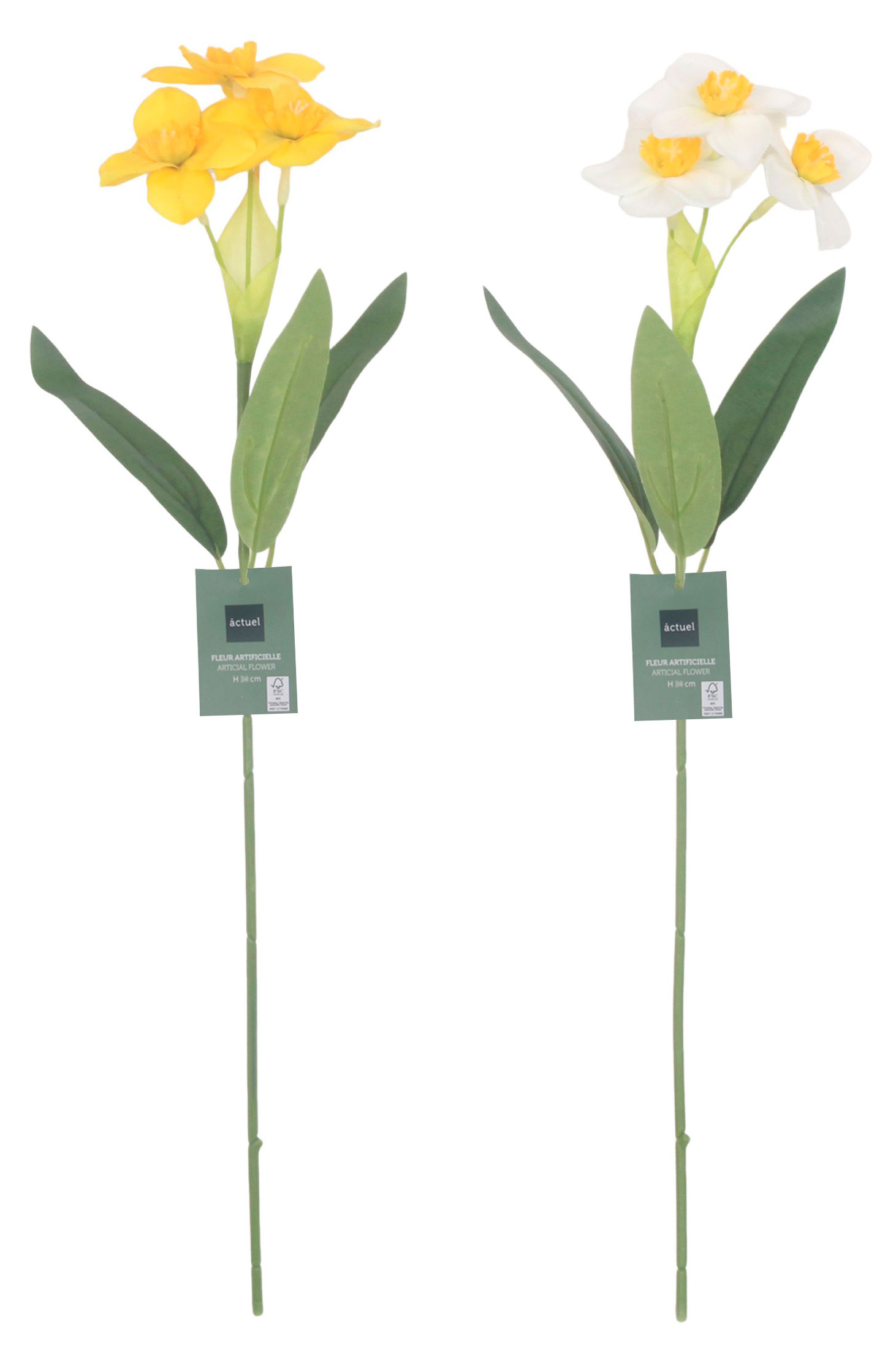 Изображение товара Цветок искусственный Actuel Нарцисс 3 цветка, 42 см в ассортименте