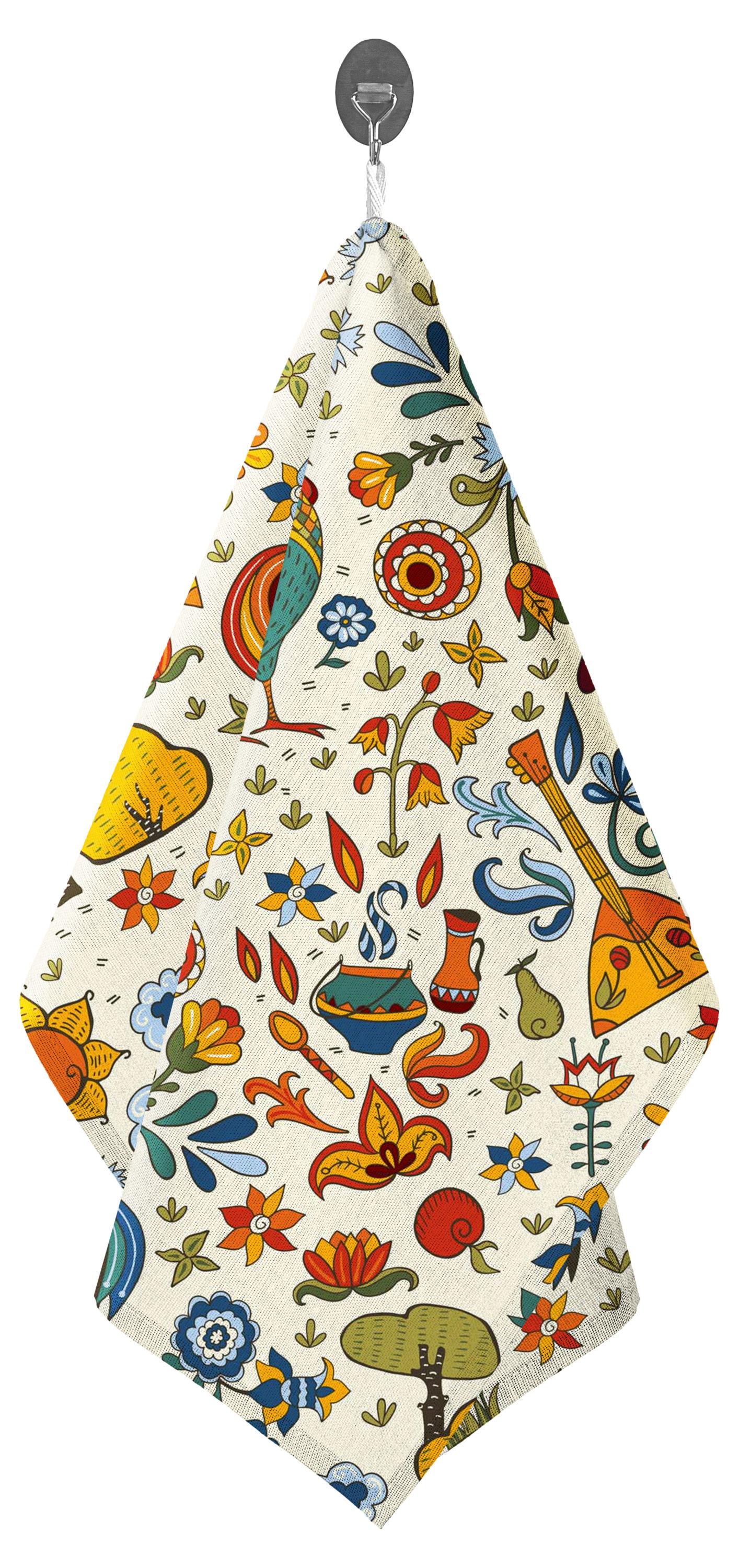 Изображение товара Кухонное полотенце Лен Наш Петухи 35х50 см из 100 хлопка