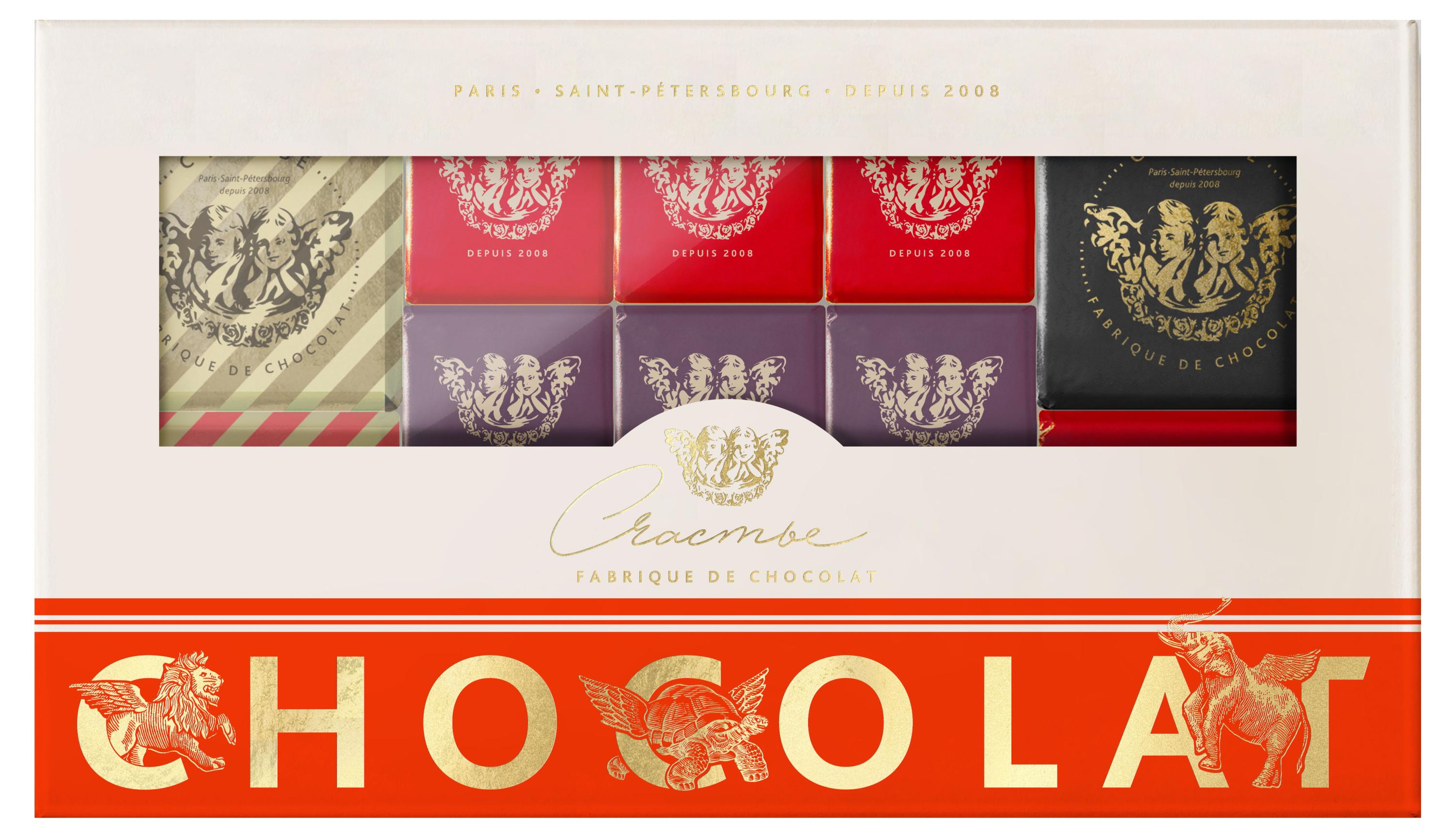 

Коллекция шоколадных плиток Счастье с пралине, 190 г