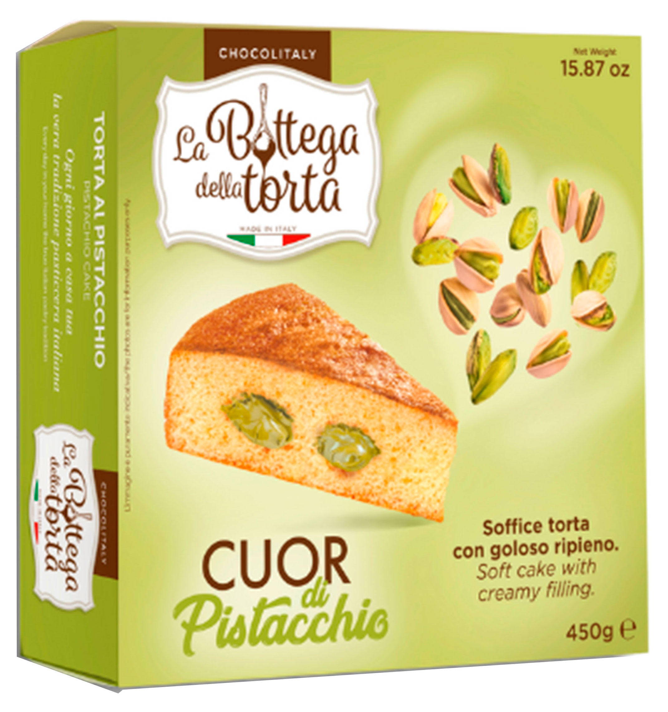

Торт CHOCOLITALY La Bottega Della TORTA с фисташковой начинкой Италия, 450 г