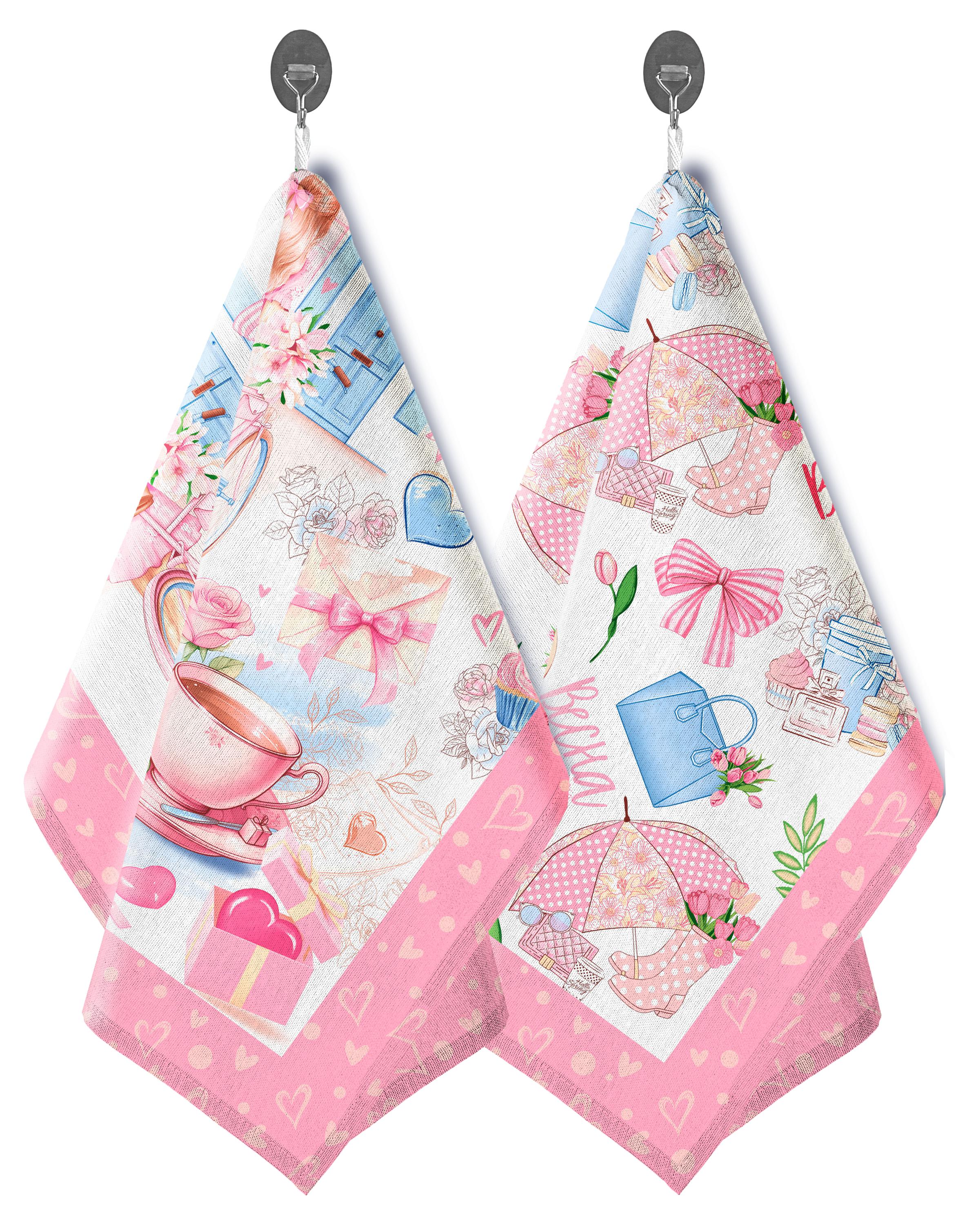 

Набор кухонных полотенец Лен Наш вафельные 47х60 см, 2 шт в ассортименте