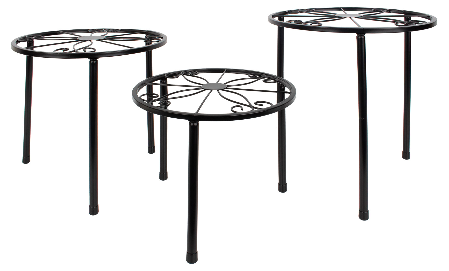 

Подставки под цветы Сочи-3 разборные черные, 3 шт