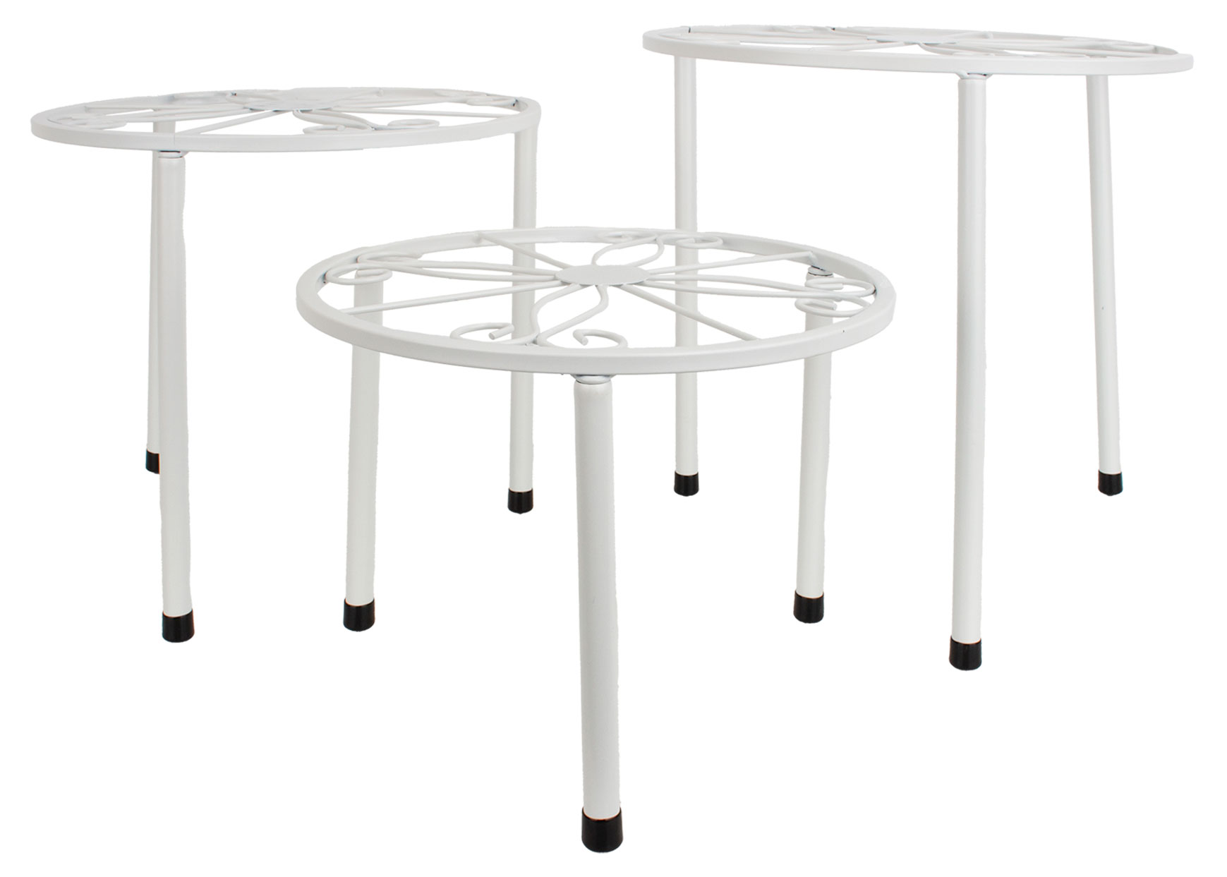 

Подставки под цветы Сочи разборные белые, 3 шт