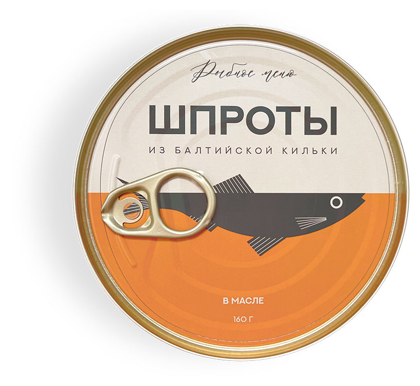 Изображение товара Шпроты "Рыбное меню" в масле из балтийской кильки 160 г Россия