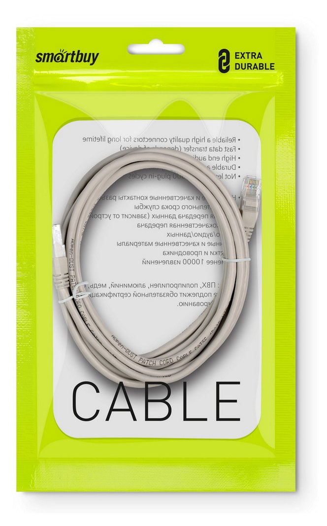 

Патч-корд литой SmartBuy UTP 5E, 3 м