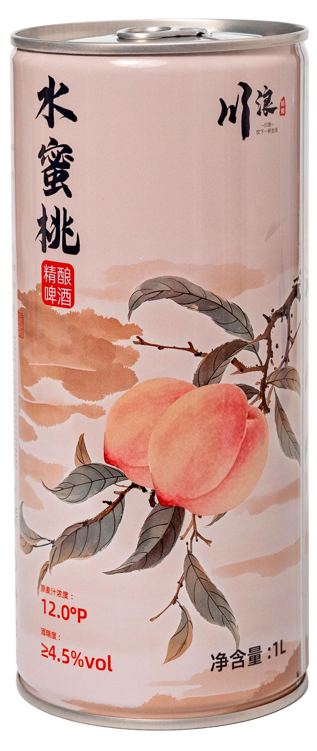 

Пивной напиток Чуанлан нефильтрованный со вкусом персика Китай, 1 л