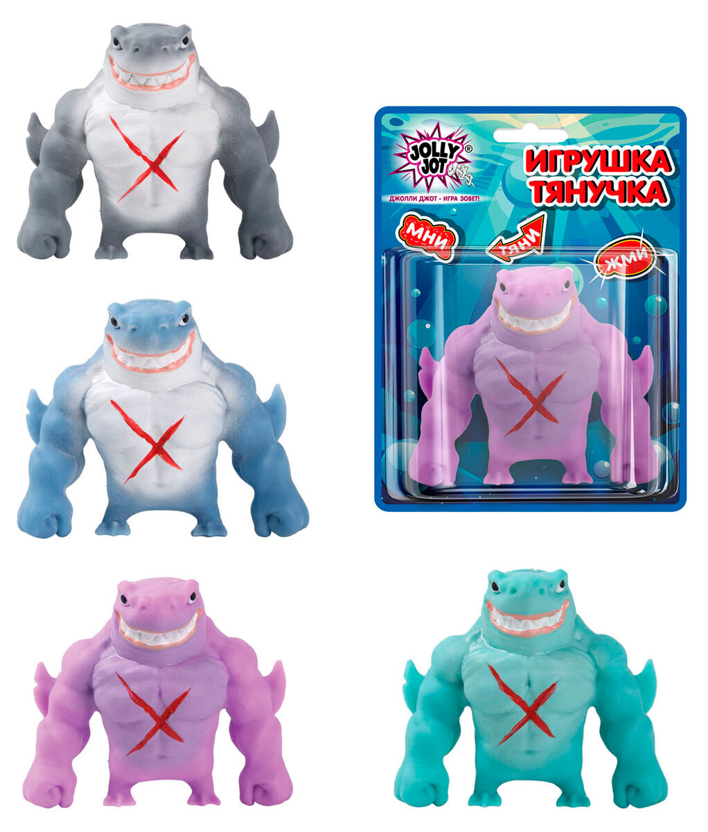 Изображение товара Игрушка-антистресс Jolly Jot Акула мини 10 см, 1 шт в ассортименте