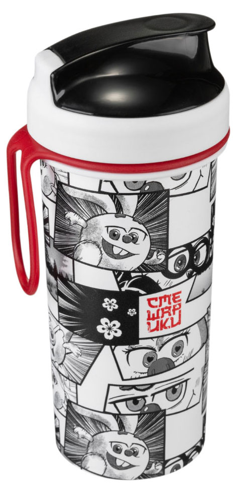 Изображение товара [Стакан] Смешарики Стакан 400 мл с крышкой и петлей — безопасный детский ещё и взрослый аксессуар
