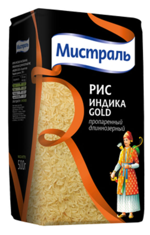 Изображение товара Рис «Мистраль» Индика Gold пропаренный длиннозерный, 500 г