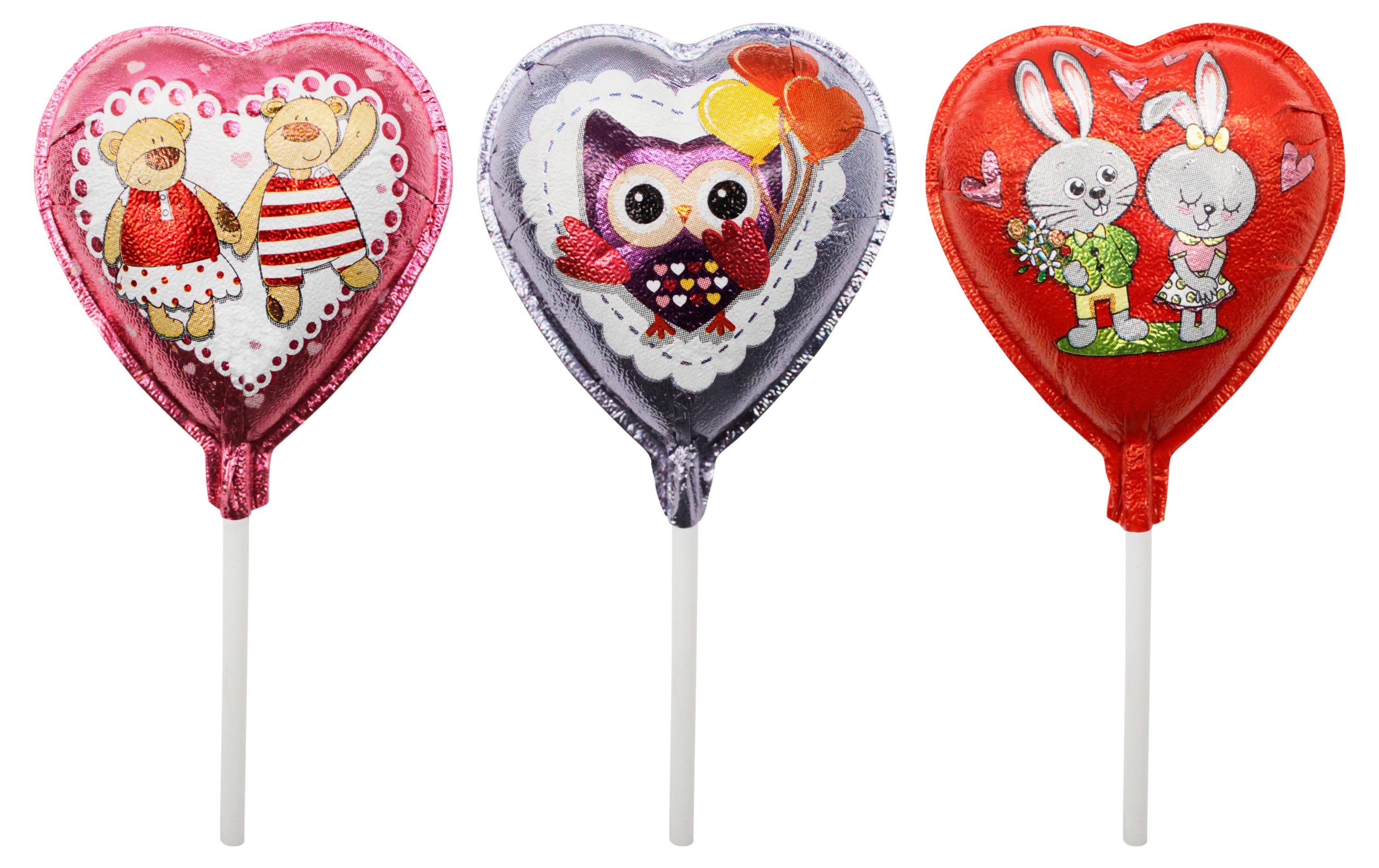 

Шоколад фигурный молочный Золотое Правило Сердечко на палочке 25 г, 1 шт в ассортименте