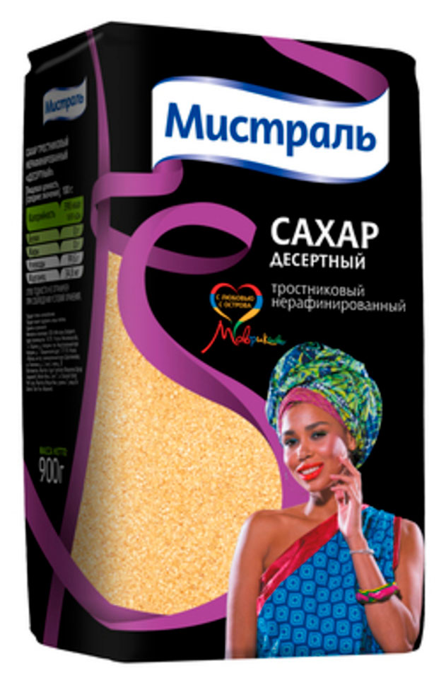 Изображение товара Сахар тростниковый «Мистраль» десертный нерафинированный Маврикий, 900 г