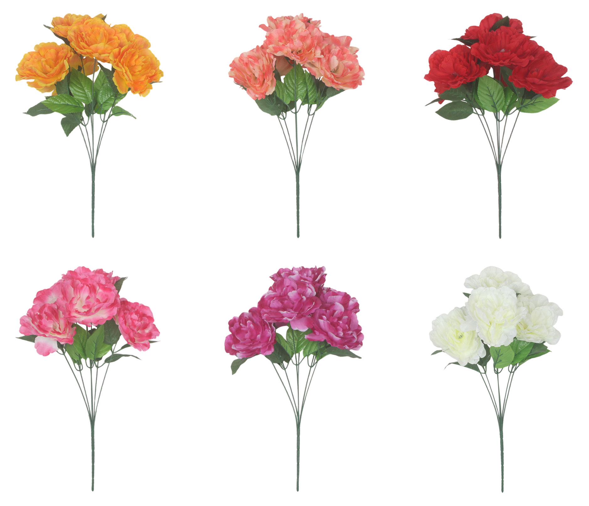 Изображение товара Искусственный цветок Actuel Пион куст 44 см