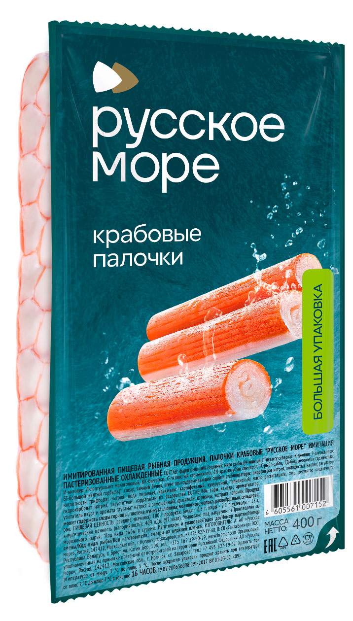 

Крабовые палочки Русское море, 400 г