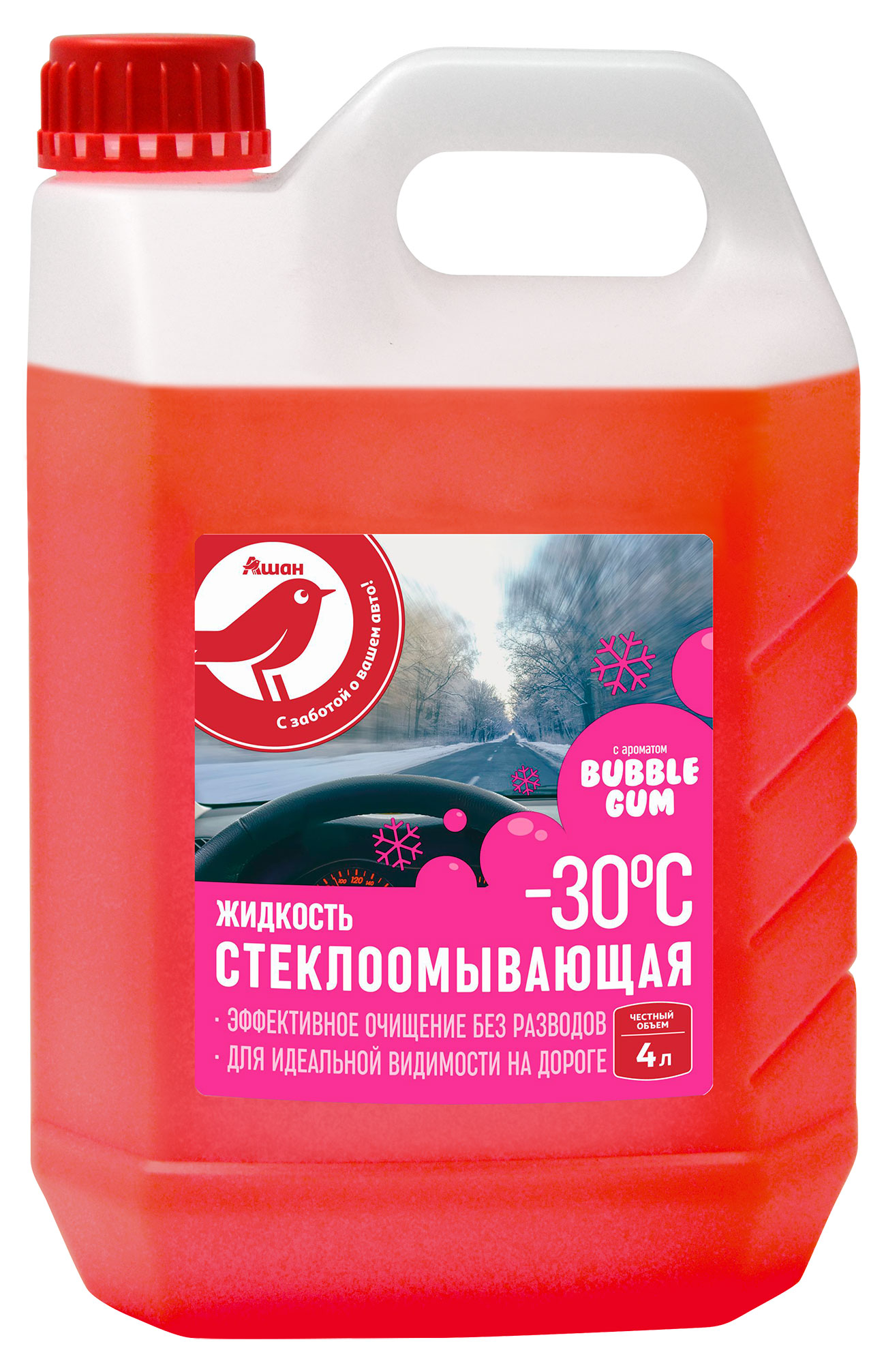 Изображение товара Жидкость стеклоомывателя красная птица -30°C 4 л для зимней эксплуатации