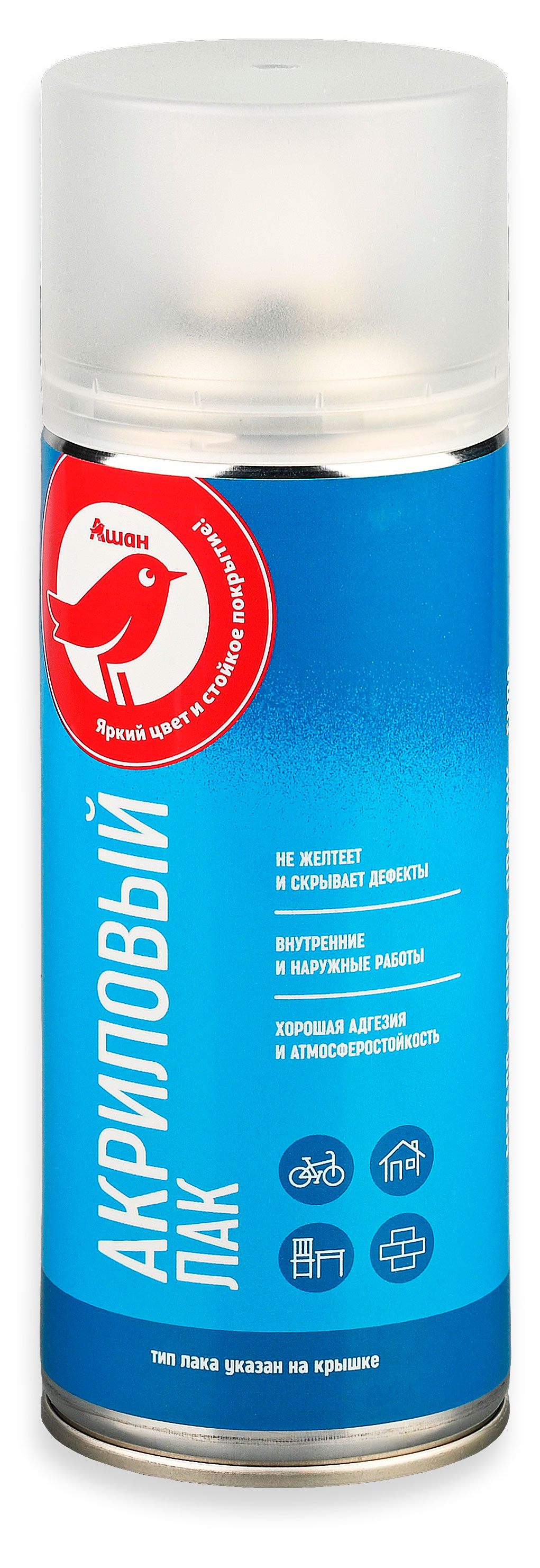 

Лак акриловый АШАН Красная птица матовый, 520 мл