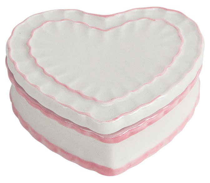 

Шкатулка Actuel Сердце керамическая, 13х11,5х6,5 см