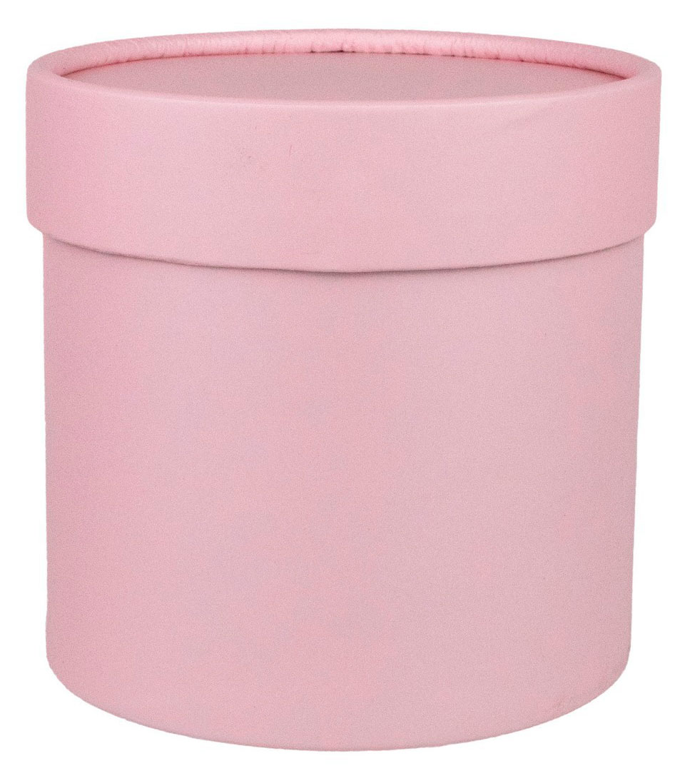 Изображение товара Коробка шляпная подарочная круглая «Азалия Декор» для цветов и подарков светло-розовая, D12,5xH12,5 см