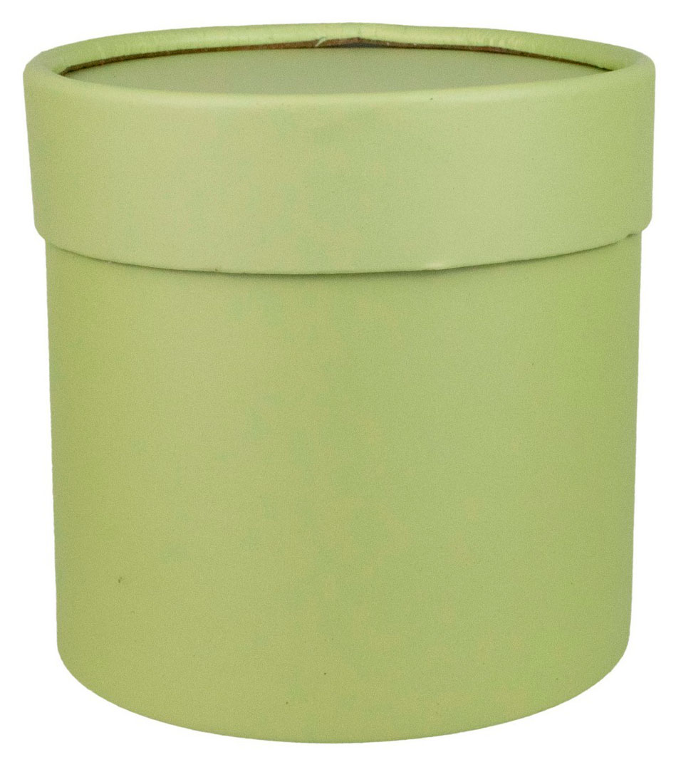 

Коробка шляпная подарочная круглая Азалия Декор для цветов и подарков салатовая, D12,5xH12,5 см