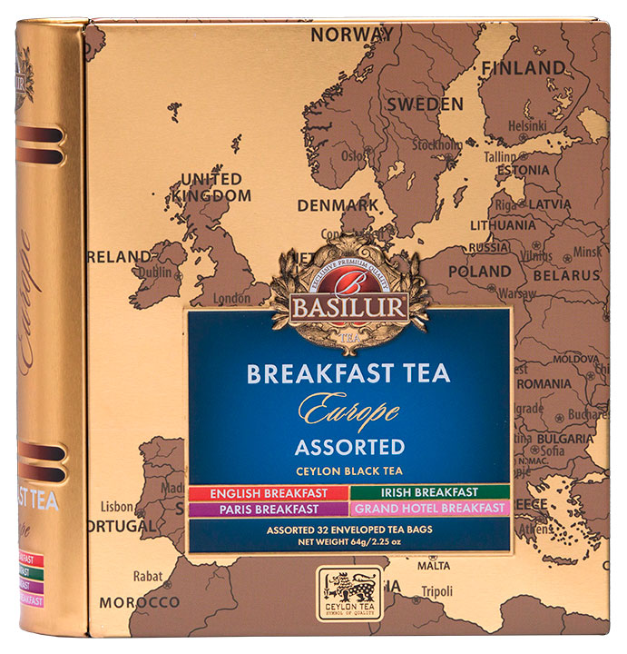 Изображение товара Ассорти Basilur Breakfast Tea Europe Assorted в подарочной упаковке