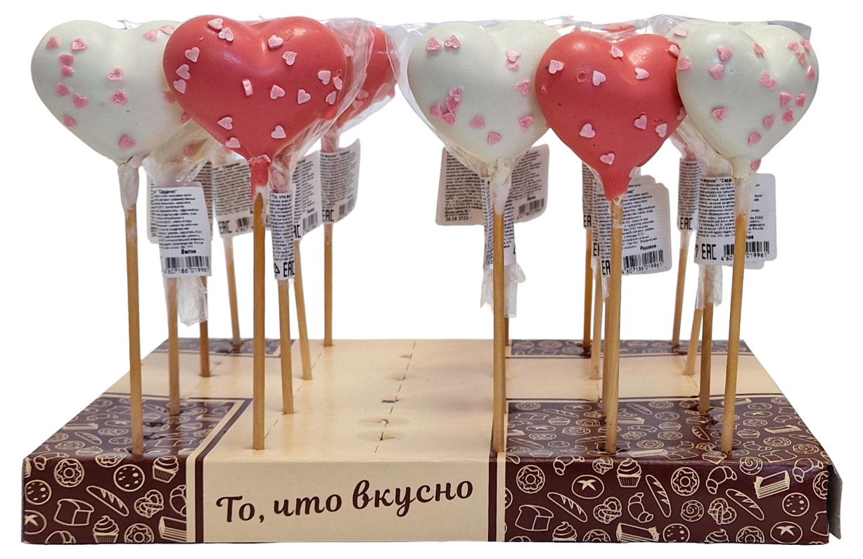 

Кондитерское изделие То, что вкусно Сердечко Кейкпопс 35 г, 1 шт в ассортименте