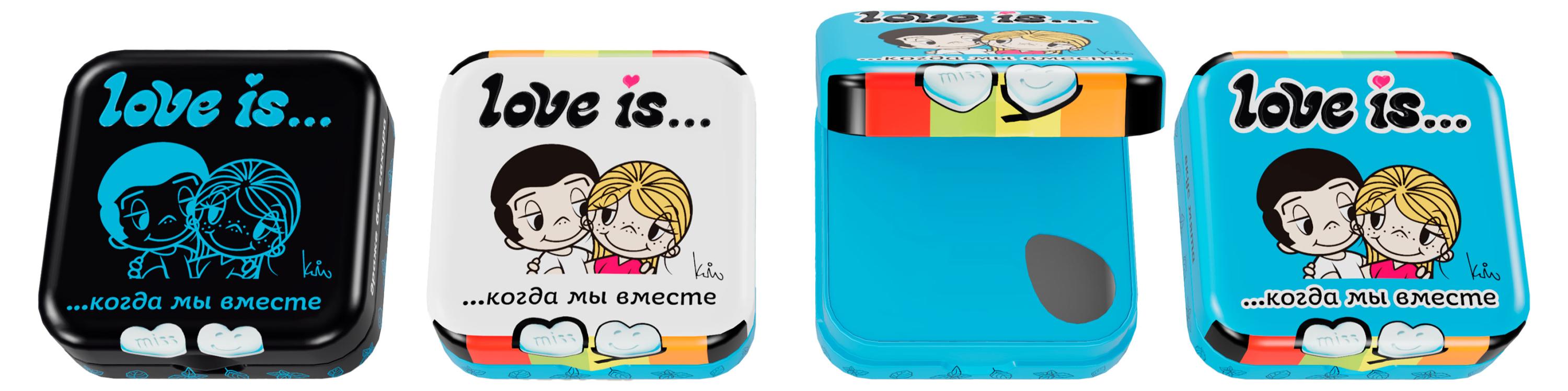 Изображение товара Конфеты Love Is со вкусом мяты в форме сердца 20 г без сахара