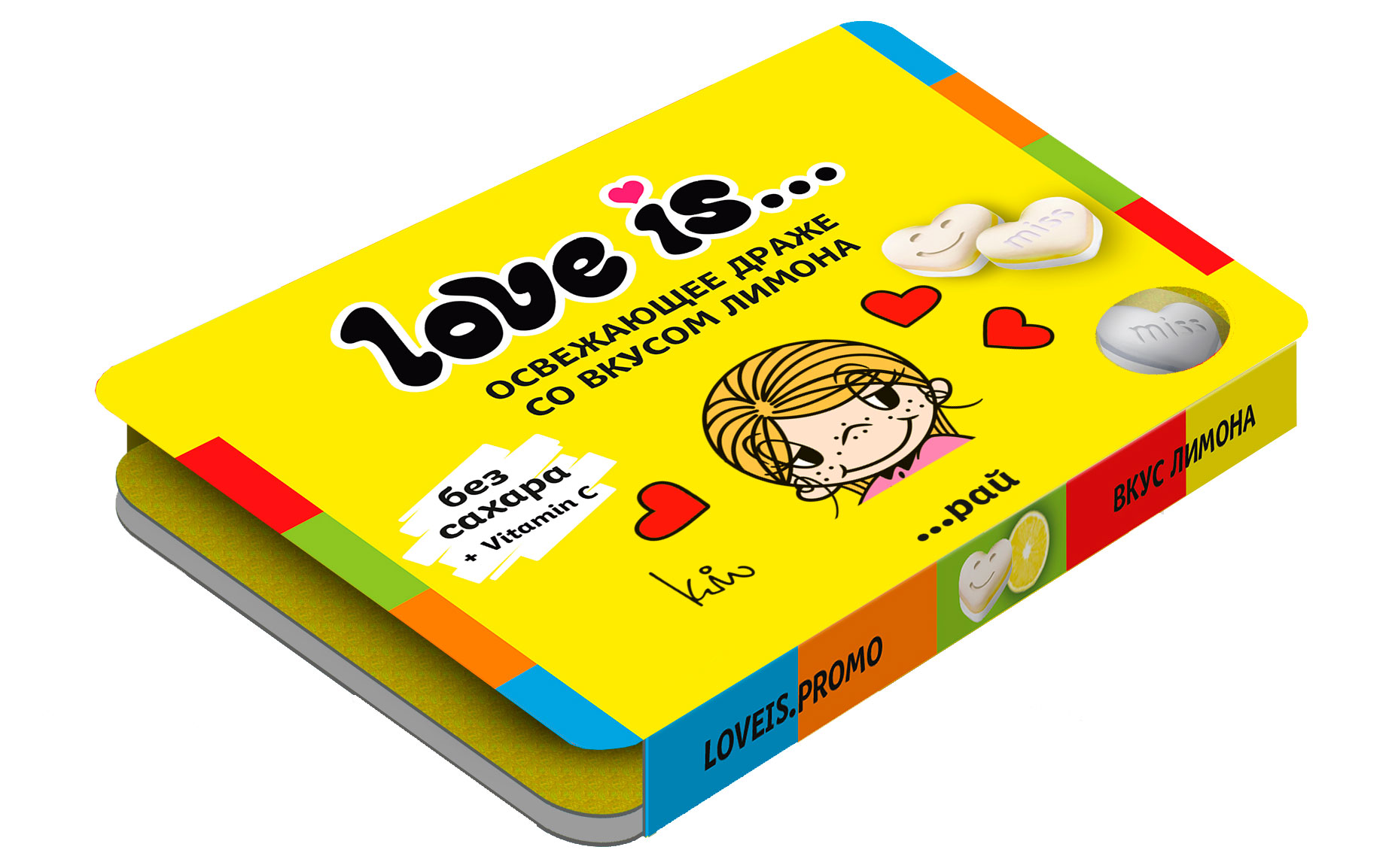 Изображение товара Конфеты освежающие Love Is лимон с витамином C без сахара 10,8 г