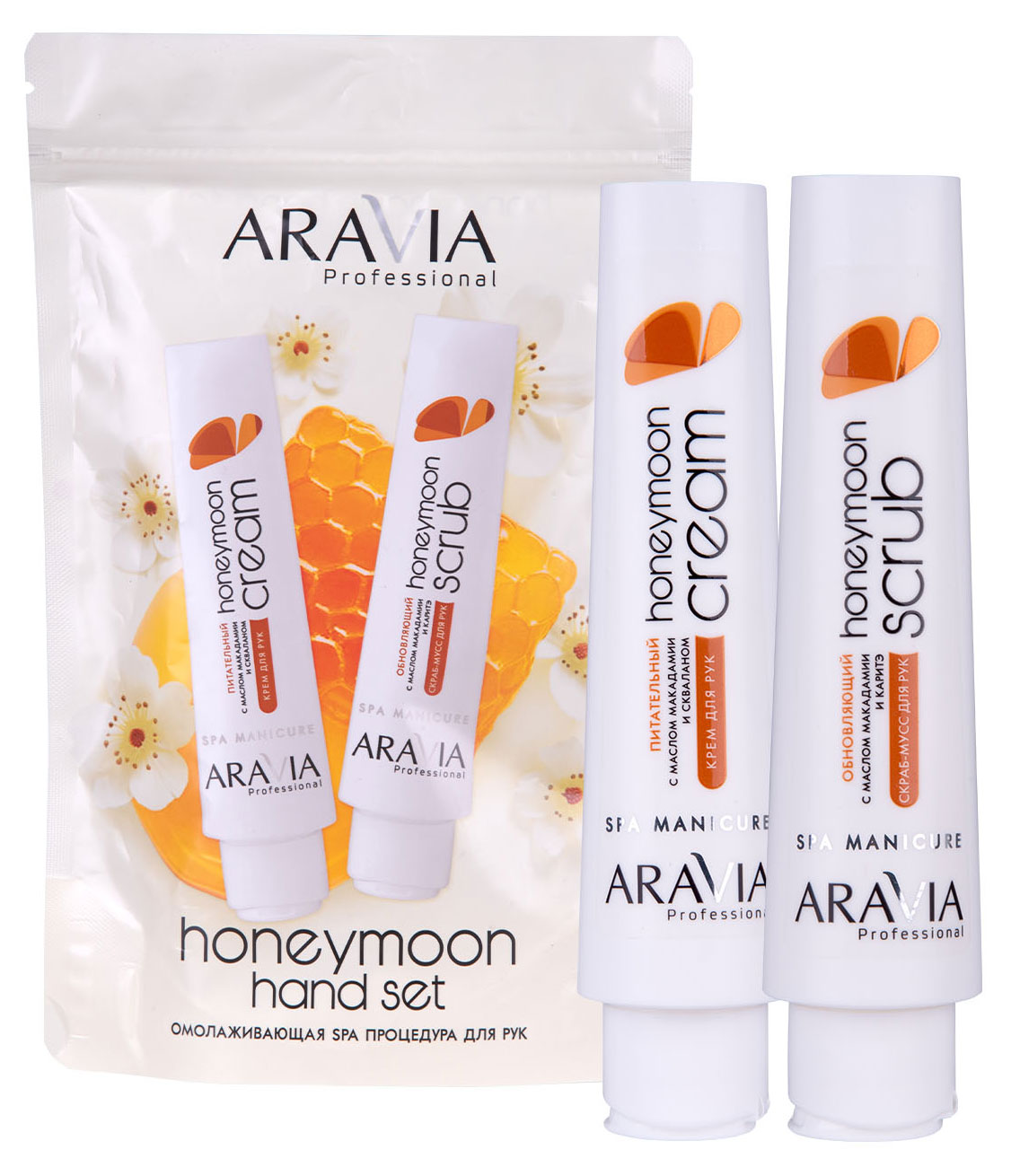 

Набор подарочный ARAVIA Professional Honeymoon Hand Set, Скраб мусс для рук 100 мл + Крем для рук 100 мл