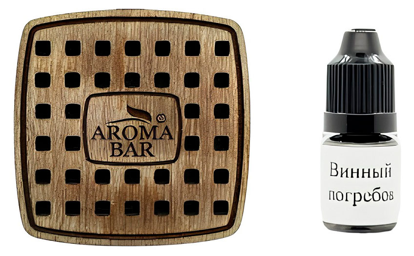 Изображение товара Ароматизатор на дефлектор Аромаквадрат + аромамасло Винный погребок, 5 мл