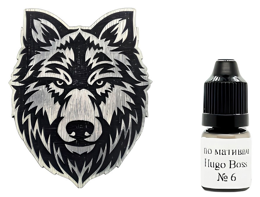 Изображение товара Ароматизатор на дефлектор Волк + аромамасло парфюмированное, 5 мл