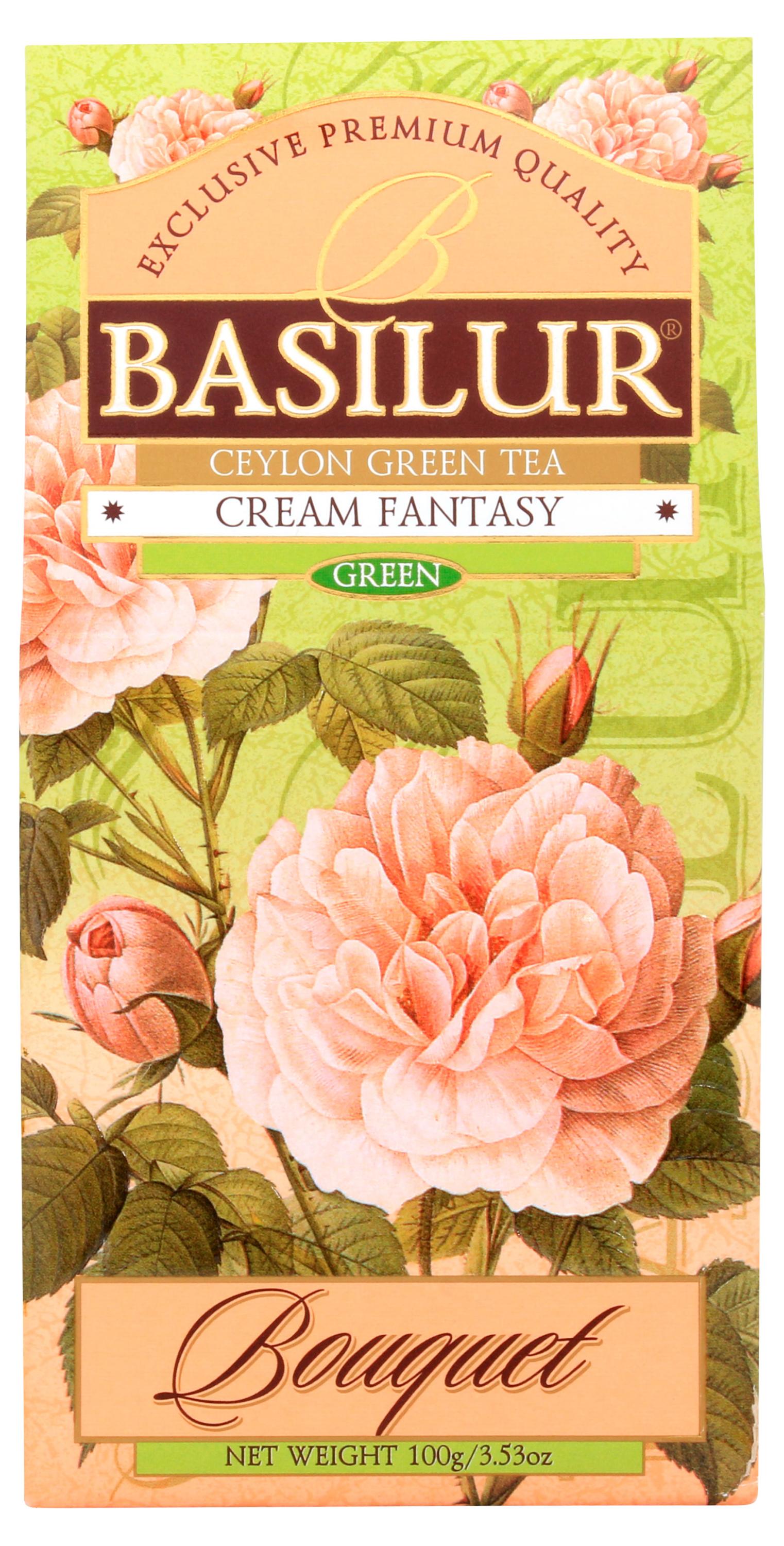 Изображение товара Basilur Bouquet Cream Fantasy — зеленый байховый чай, клубника и сливки