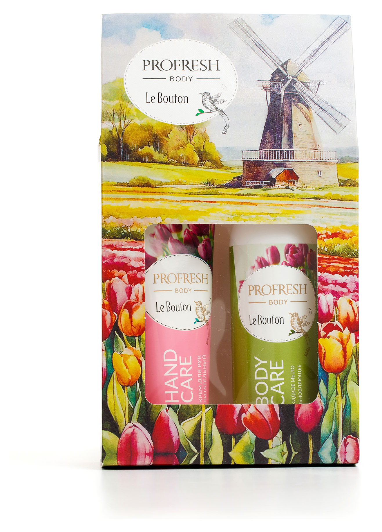 

Набор подарочный Profresh-Le Bouton, Крем для рук питательный 75 мл + Жидкое мыло обновляющее 150 мл