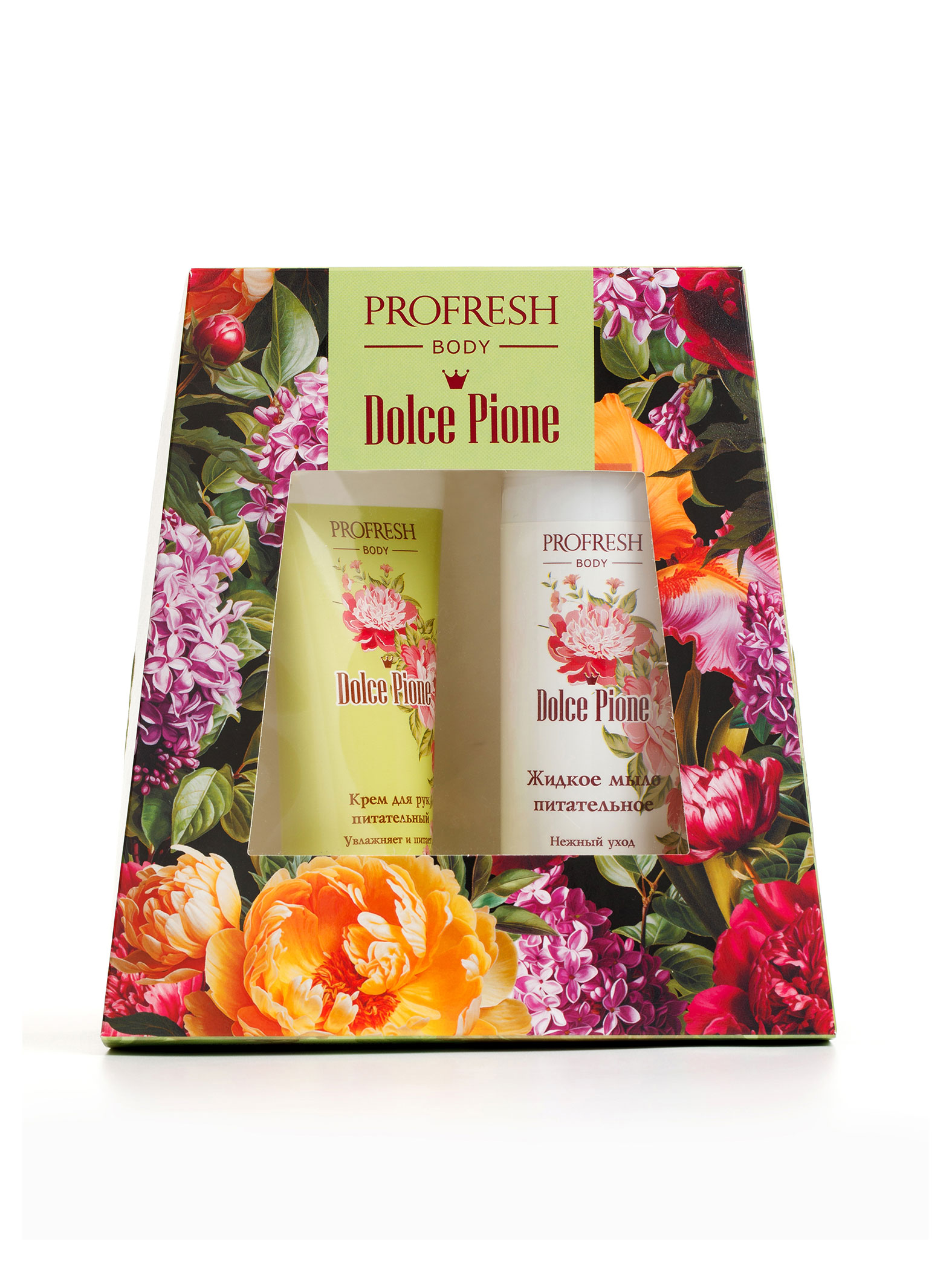 

Набор подарочный Profresh-Dolce Pione, Крем для рук питательный 75 мл + Жидкое мыло питательное 200 мл