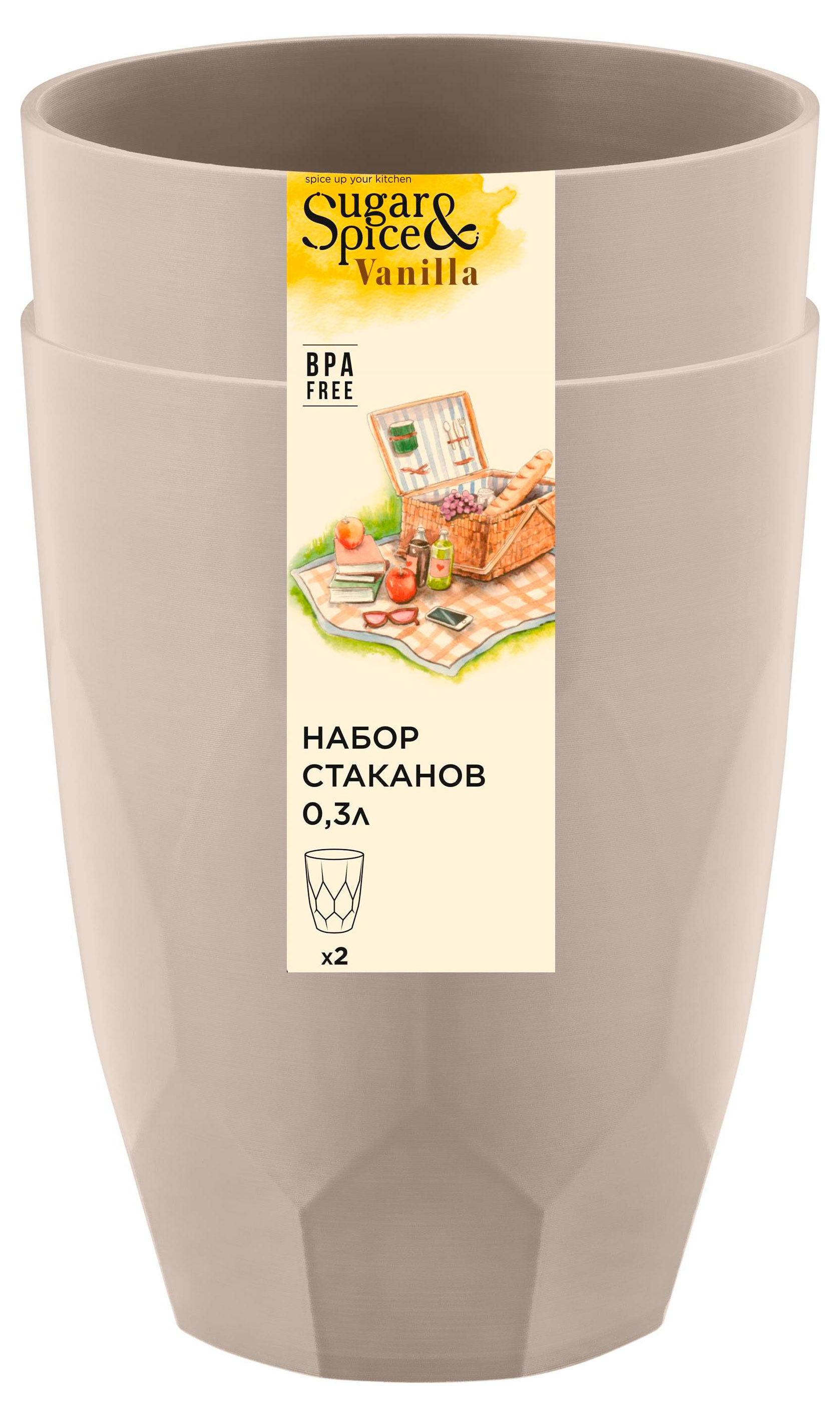 Изображение товара Набор стаканов Sugar&Spice vanilla, 2 шт х 300 мл