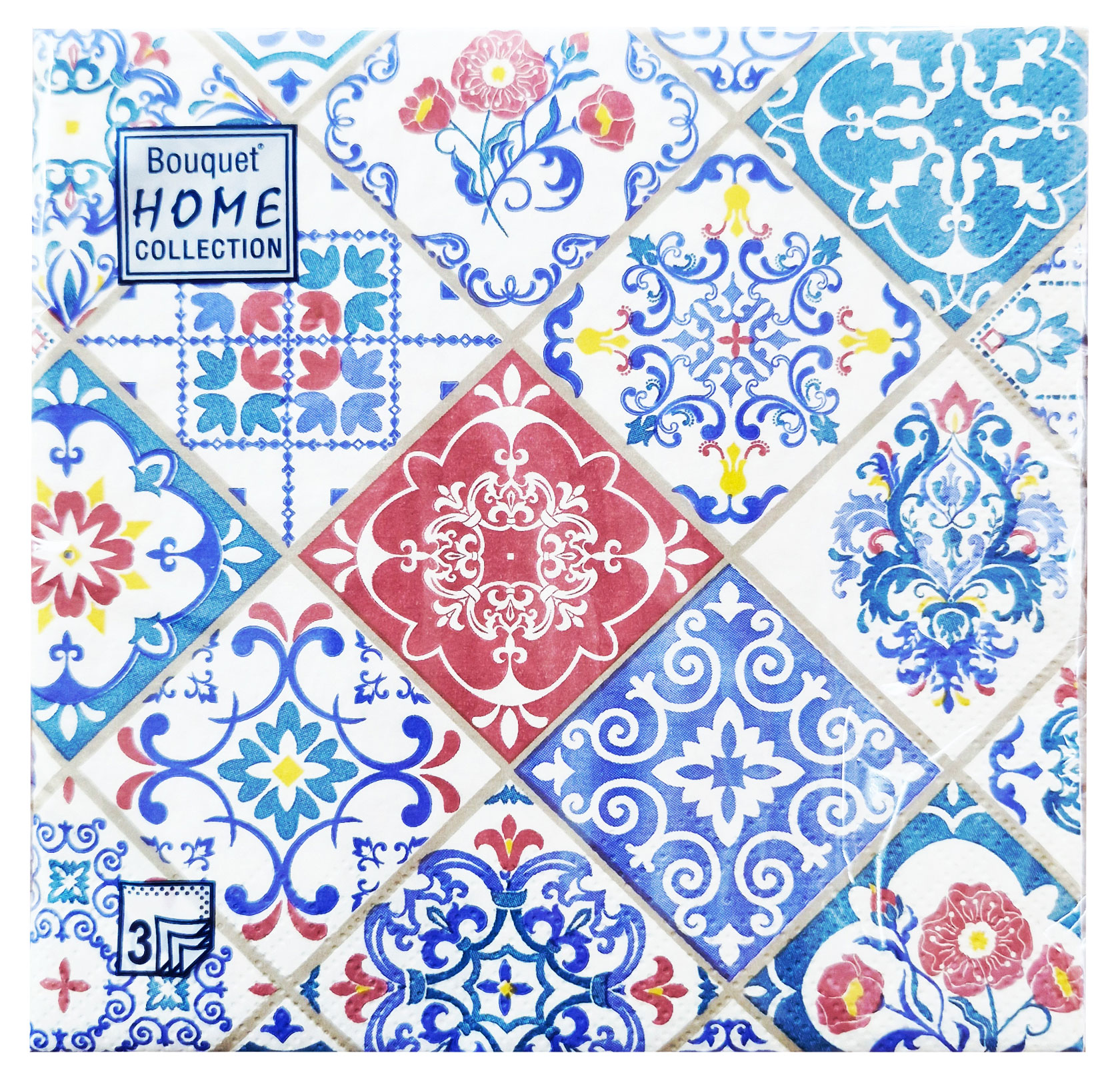 

Салфетки бумажные Bouquet Восточный орнамент 3 слоя 33х33 см, 20 л