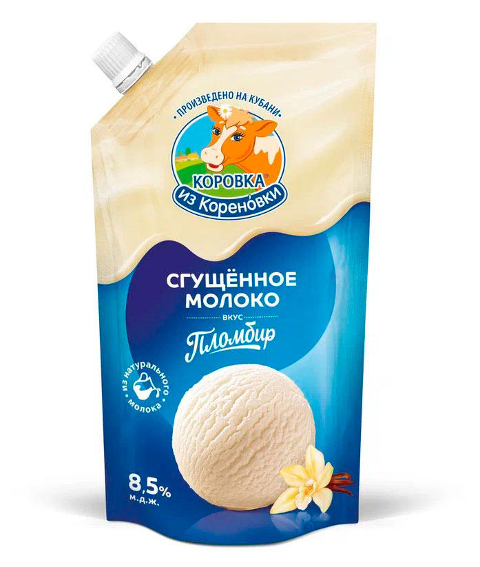 

Молоко сгущенное Коровка из Кореновки с сахаром со вкусом Ванильный пломбир 8,5% БЗМЖ, 270 г