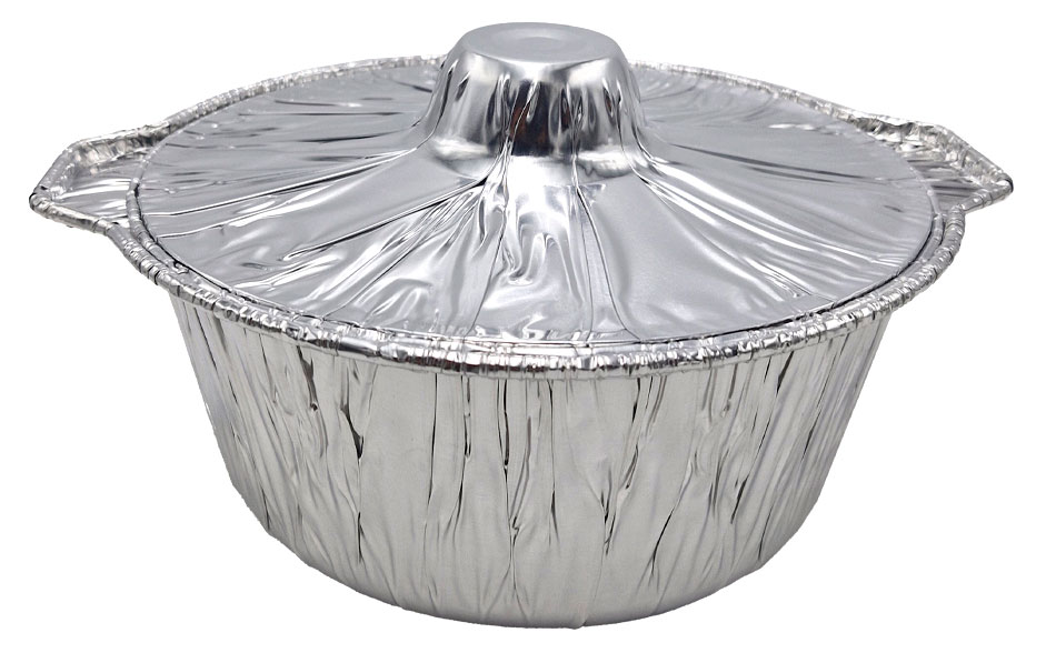 Изображение товара Форма для запекания Кастрюля алюминиевая одноразовая с крышкой, 34 х 11 см